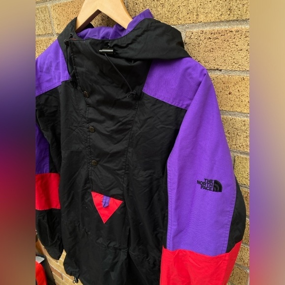 Vintage 90s The North Face Shell Jacket Purple/Black - Picture 1 of 13